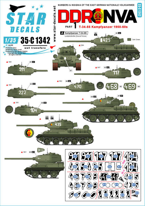 スターデカール 35-C1342 1/35 東ドイツ DDR-NVA 1960-80年代 #1