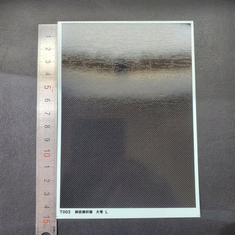 カレドモデル T003 ツイルカーボンファイバーデカール Lサイズ (140×100mm×2枚)