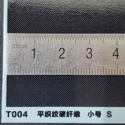 カレドモデル T004 平織りカーボンファイバーデカール Sサイズ (140×100mm×2枚)