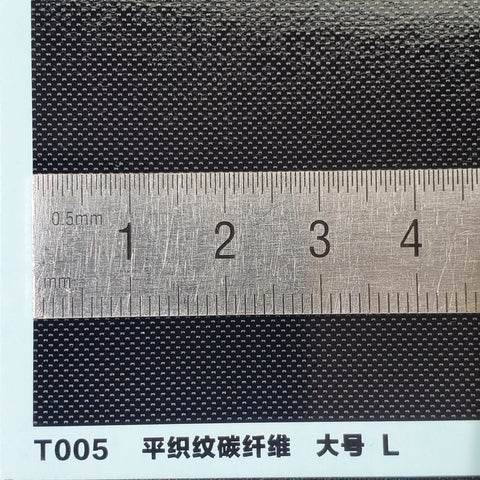 カレドモデル T005 平織りカーボンファイバーデカール Lサイズ (140×100mm×2枚)