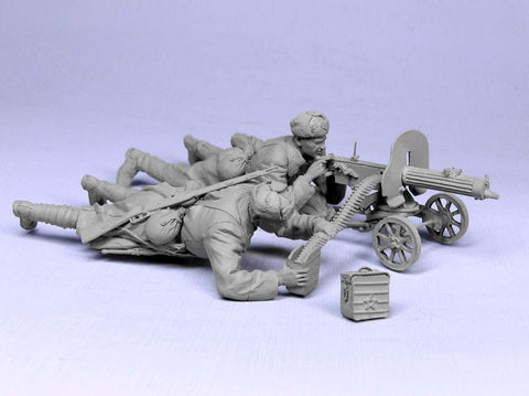 タンクモデル T-35117 1/35 ロシア "マキシム" マシンガンクルー コート姿 1943-45 2体