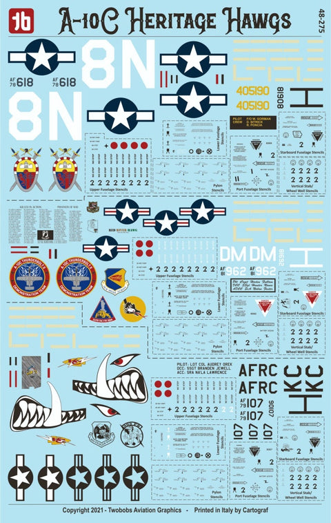 トゥーボブス 48-275 1/48 A-10C ヘリテージ・ホーズ