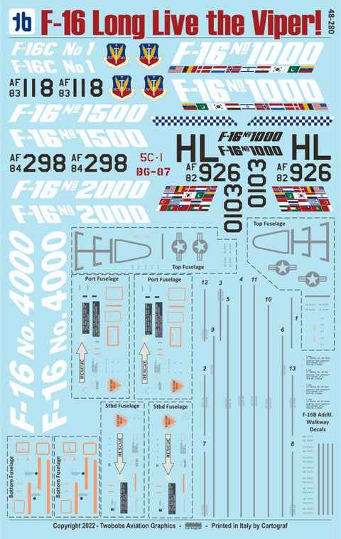 トゥーボブス 48-280 1/48 F-16 ロングライブザバイパー