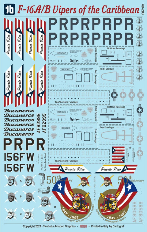 トゥーボブス 48-283 1/48 F-16A/B バイパーズ・オブ・カリビアン