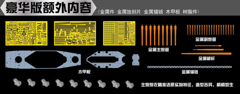 ヴィーホビー E57006 1/700 アメリカ海軍 戦艦 インディアナ BB-58 1944年 デラックス版(エッチングパーツ付き) プラモデル