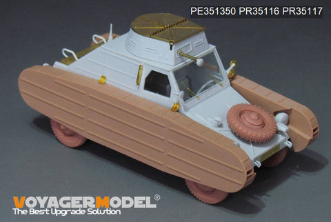 ボイジャーモデル PE351350A 1/35 WWII ドイツ Pkw.K1 Type 823 フェイクトラック アップグレードセット付き(MENG VS-017)