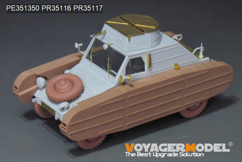 ボイジャーモデル PE351350B 1/35 WWII ドイツ Pkw.K1 Type 823 フェイクトラック アップグレードセット ホイール付き(MENG VS-017)