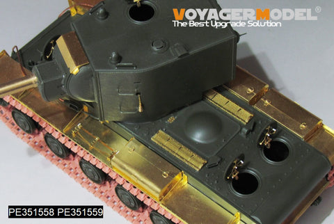 ボイジャーモデル PE351558A 1/35 WWIIソビエト KV-2 ベーシック(B版:砲身パーツ付き)(アカデミー 13506 / ズベズダ 3608用)