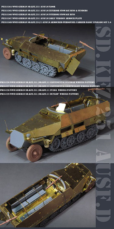 ボイジャーモデル PE351565 1/35 WWIIドイツ Sd.Kfz.251 Ausf.D 外装収納ビン & フェンダー (ドラゴン用)