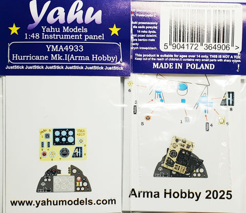 ヤフーモデル YMA4933 1/48 ハリケーン Mk.I (Arma Hobby用)