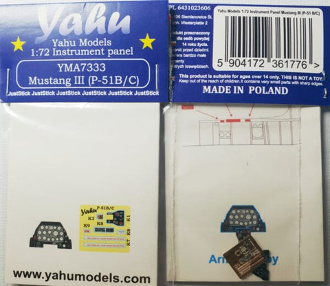 ヤフーモデル YMA7333 1/72 マスタング III (P-51 B/C)(アロマホビー用)