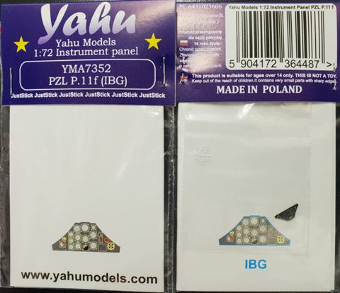 ヤフーモデル YMA7352 1/72 PZL P.11f 計器盤(IBG用)