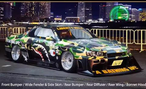 ズームオン CS145 1/24 BAPE×LB 日産 GTR-R34 パーツセット(タミヤ用)