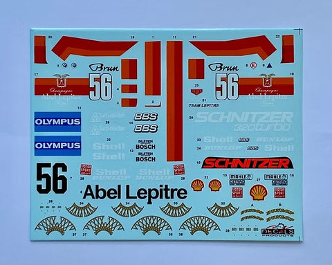 SKデカール SK24231 1/24 BMW 320 E21 ターボ Gr.5 ドイツレーシングカー選手権 DRM 1980 チームシュニッツァー #56(NuNu用)