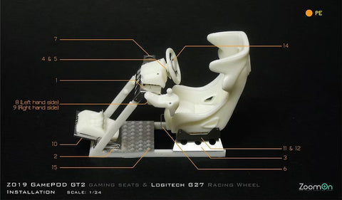 ズームオン Z019 1/24 ゲームポッド GT2 & ロジクール G27 セット