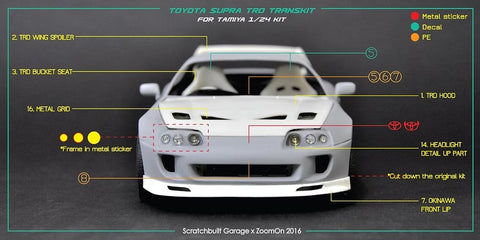 ズームオン Z021 1/24 トヨタ スープラ(JZA80) TRD パーツセット