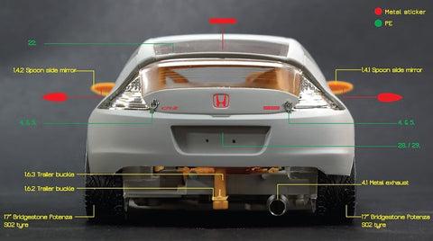 ズームオン Z047 1/24 ホンダ CR-Z スプーン パーツセット