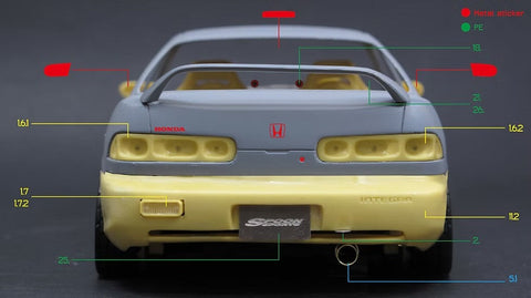 ズームオン Z054 1/24 ホンダ インテグラ DC2 スプーン パーツセット