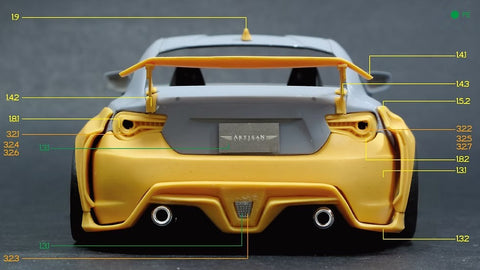 ズームオン Z055 1/24 アーティシャンスピリッツ BRZ / 86 ワイドボディキット(タミヤ用)