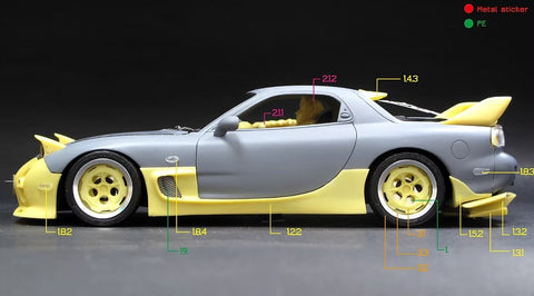 ズームオン Z076 1/24 マツダアンフィニ RX-7 (FD) A-Spec パーツセット
