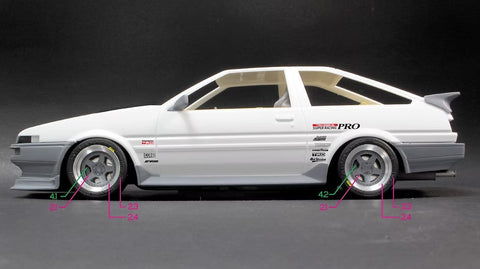 ズームオン Z100 1/24 トヨタ AE86 ドリフトキングバージョン パーツセット