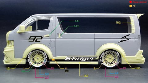 ズームオン Z136 1/24 ハイエース S.A.D カスタムスティンガー J パーツセット