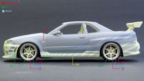 ズームオン Z140 1/24 ニッサン スカイライン GT-R R34 F&F 2