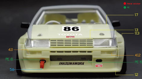 ズームオン Z143 1/24 Pandem AE86 レビン TRD N2 パーツセット