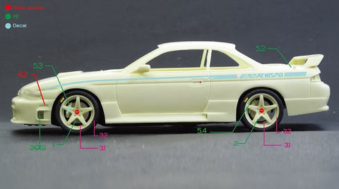 ズームオン Z151 1/24 日産 シルビア(S14) ニスモ 270R パーツセット(フジミ用)