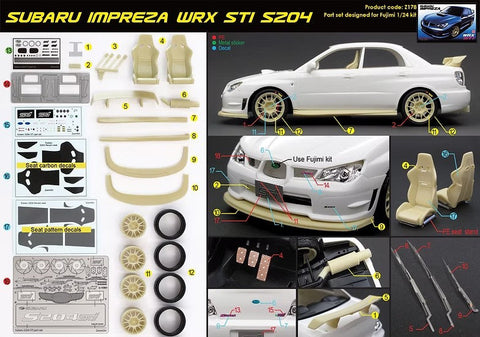 ズームオン Z178 1/24 スバル インプレッサ WRX STi S204 パーツセット(フジミ用)