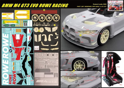 ZoomOn Z223 1/24 BMW M4 GT3 EVO ROWE Racing パーツセット(NuNu用)