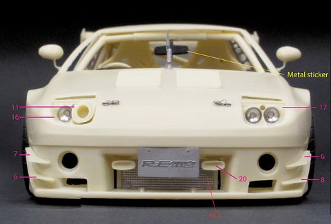 ZoomOn Z224 1/24 RE雨宮 マツダ RX-7 (FC3S) パーツセット(アオシマ用)