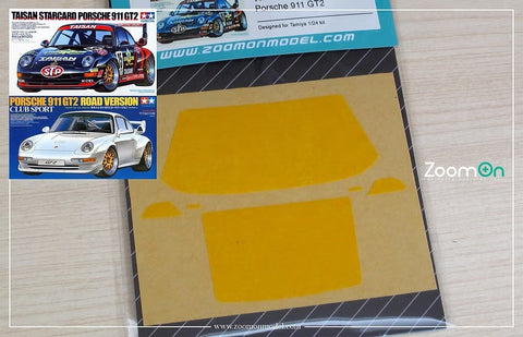 ズームオン ZD237 1/24 ウィンドウ ペインティングマスク - ポルシェ 911 GT2(タミヤ用)
