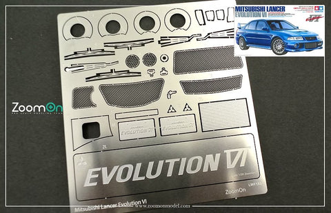 ズームオン ZP003 1/24 PE ディテールアップパーツ - 三菱 ランサーエボリューションVI