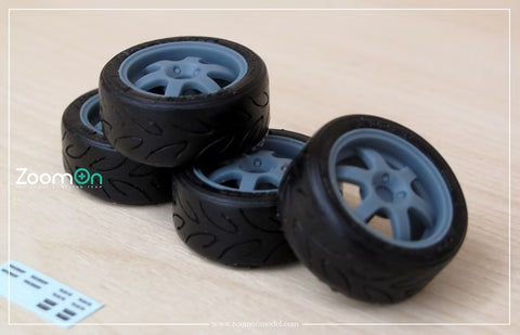 ズームオン ZR116-15 1/24 15インチ レイズ ボルクレーシング TE37 Cup リムセット
