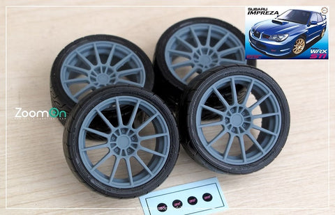 ズームオン ZR146 1/24 18'' エンケイ スバル WRX STI スペックC タイプRA-R リムセット
