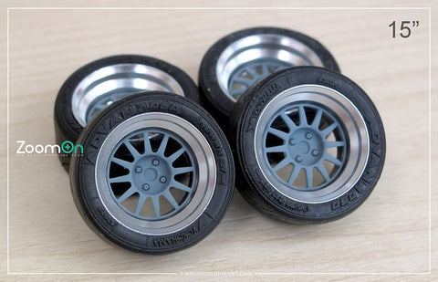 ズームオン ZR148 1/24 15'' ウェッズスポーツ レーシングクラゲ 2p リムセット