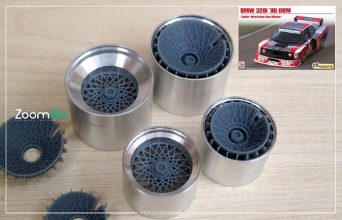 ZoomOn ZR158 1/24 BMW 320 E21 ターボ BBS ホイールセット (ホイールカバー付き)(NuNu用)