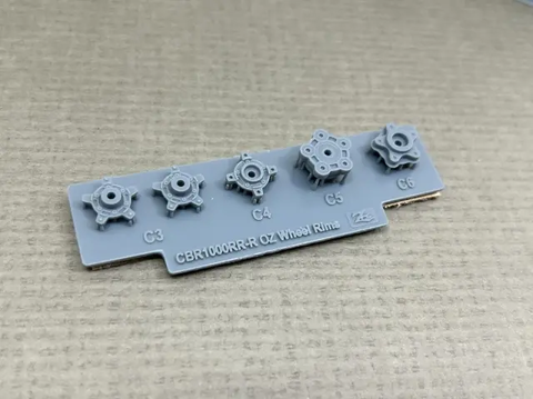 Zワークショップ Z02-002 1/12 The Forged ホイール & 3Dプリントチェーンセット (1/12 タミヤ CBR1000RR-R SP アップグレードセット用)