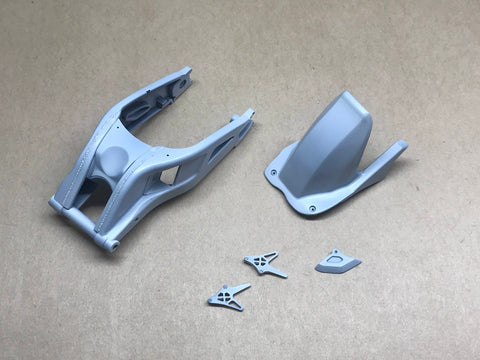 Zワークショップ Z02-003 1/12 リアセット/リアフェンダー/スタンドフック (1/12 タミヤ CBR1000-RR-R用)