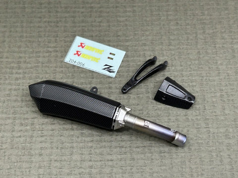 Zワークショップ Z04-005 1/12 エボリューション ライン エキゾーストシステム(カーボン) (タミヤ 1/12 R1M (14133)用)