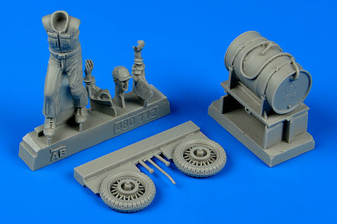 エアロボーナス 480112 1/48 アメリカ空軍 航空機整備士 WWII with 燃料カート - 太平洋線区