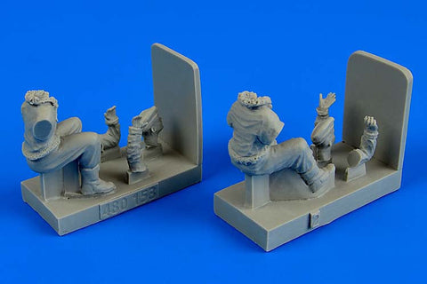 エアロボーナス 480153 1/48 WWII RAFパイロット (2体) ベッドフォードMWD用 (エアフィックス用)
