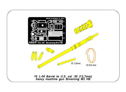 アベール 16L04 1/16 アメリカ ブローニング50口径機銃M2HB用銃身