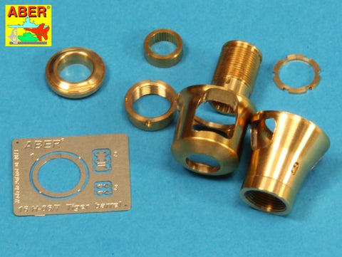 アベール 16L09 1/16 ドイツ キングタイガー ヘンシェル砲塔・タイガーI後期型用マズルブレーキ(タミヤ・トランペッター用)