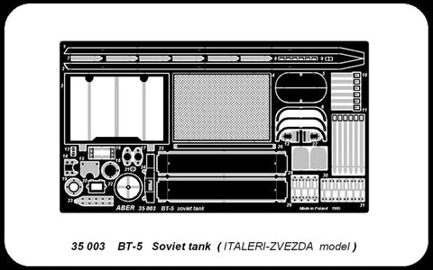 アベール 35003 1/35 ソビエト BT5戦車(イタレリ/ズベズダ用)