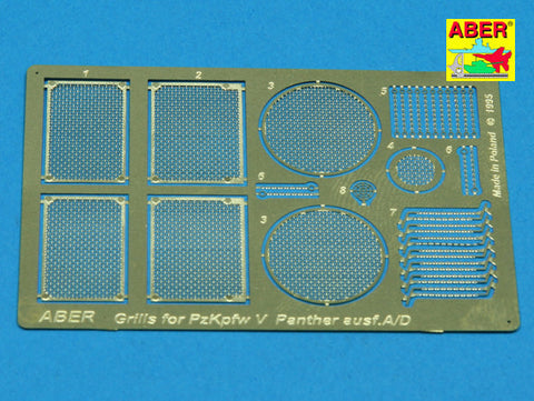 アベール 35G01 1/35 ドイツ パンサーA・D型エンジングリル(イタレリ用)