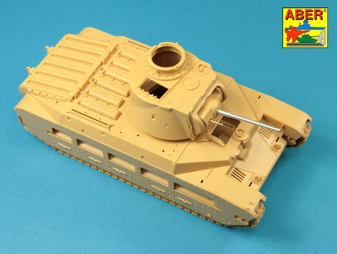 アベール 35L227 1/35 イギリス バレンタインMk II -VII ・マチルダMk III/IV後期型用砲身 ベサ機銃銃身付(タミヤ/ミニアート用)
