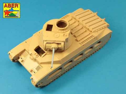 アベール 35L227 1/35 イギリス バレンタインMk II -VII ・マチルダMk III/IV後期型用砲身 ベサ機銃銃身付(タミヤ/ミニアート用)