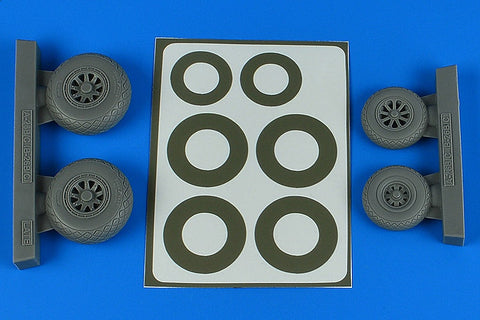 アイリス 4849 1/48 A-26B/C インベーダー ホイール&ペイントマスク後期型 ダイアモンドパターン (ICM用)